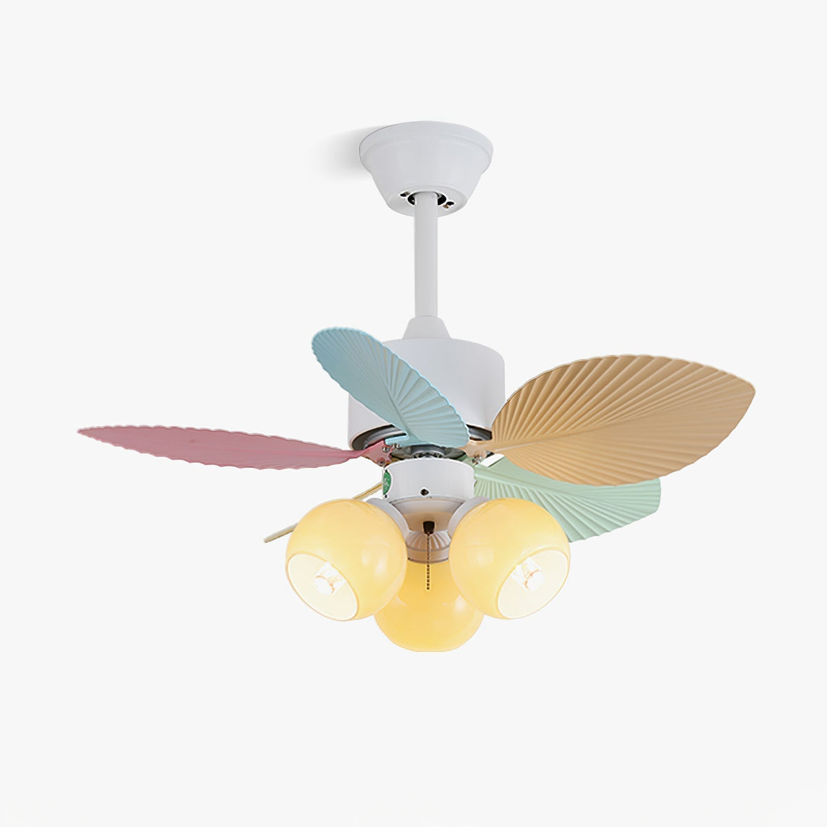 Celoia ventilador de techo con luz de vidrio colorido