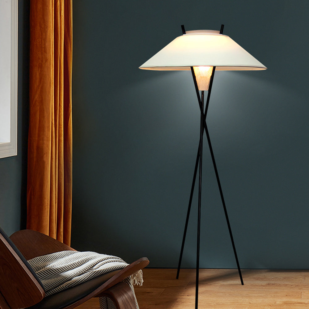 Mira Moderna Minimalista Metal/Tela LED Lámpara de Pie