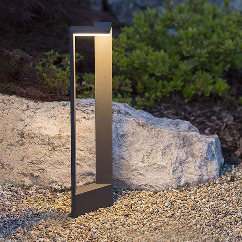 Ray Minimalista Metal Rectangular Lámpara De Pie Exterior