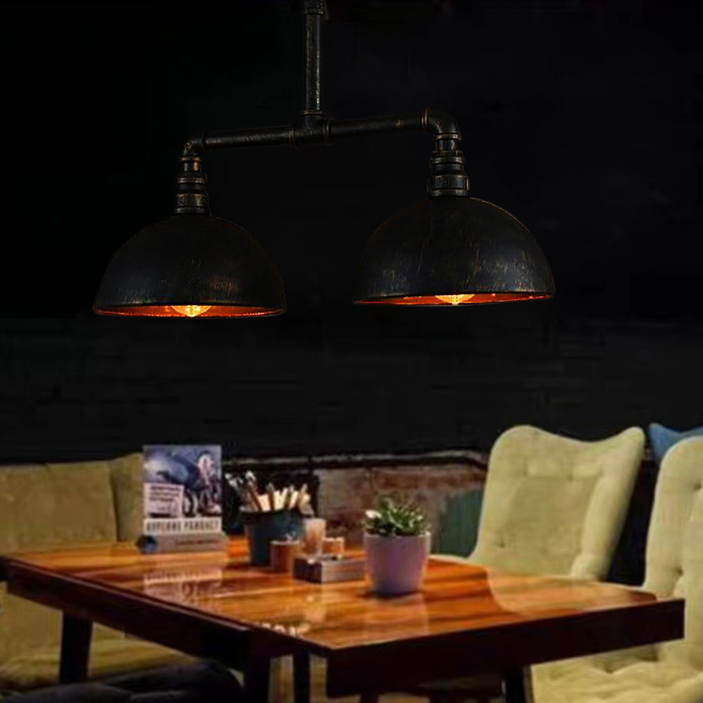 Silva Retro Rural Industrial Metal Lámpara Colgante Negra