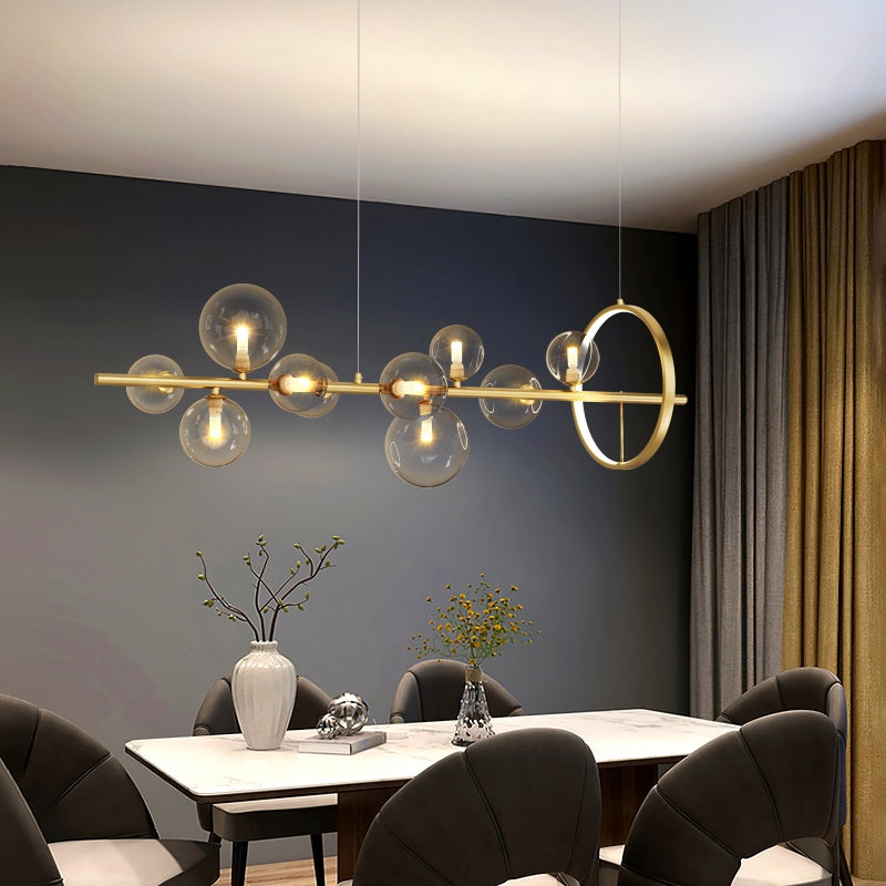 Valentina Moderno LED Lámparas de araña Oro Vidrio Salón/Comedor