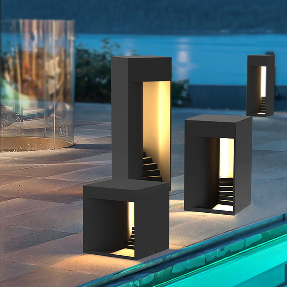 Ray Minimalista Rectangular Cuadrado Lámpara Exterior