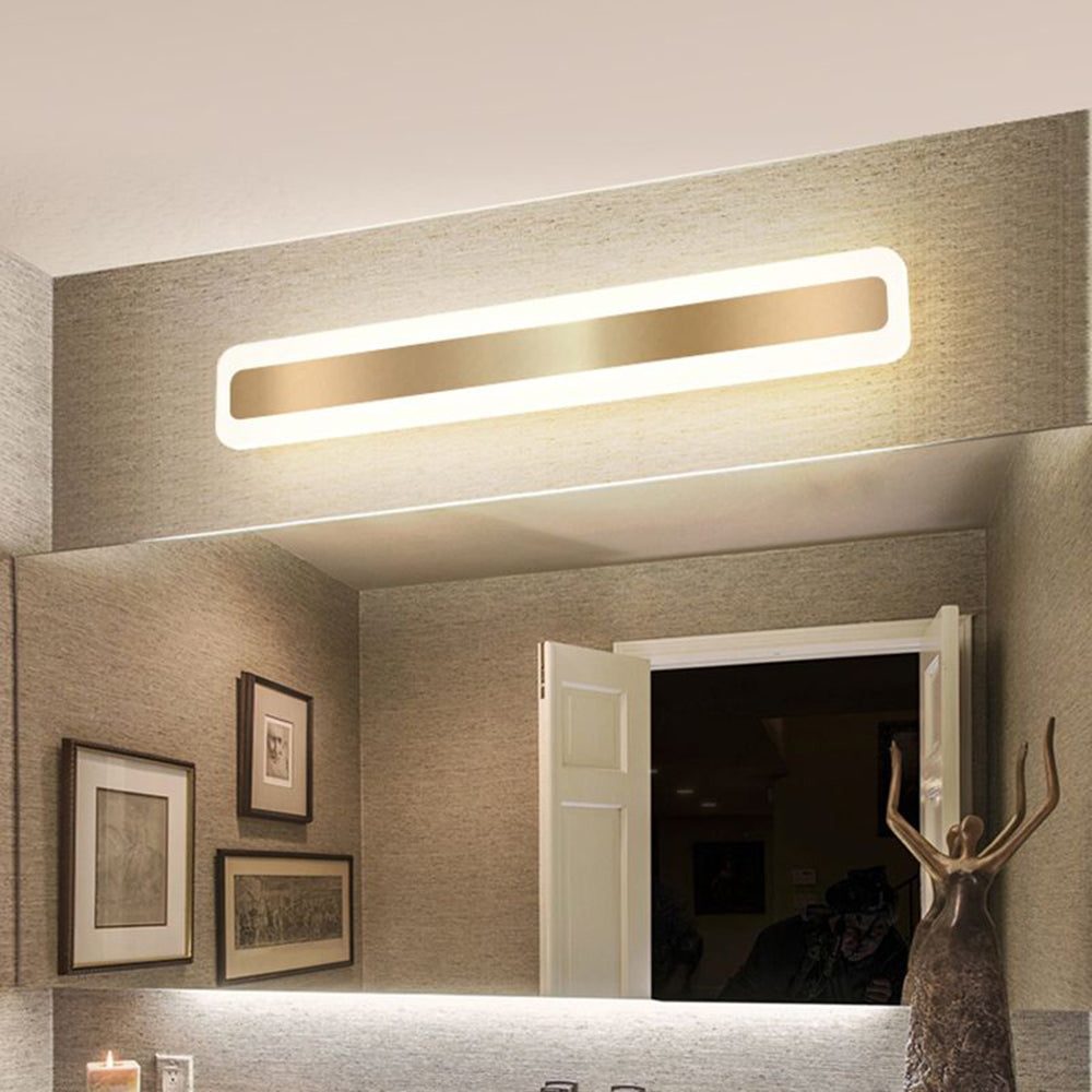 Arisha Moderno Rectangular Metal/Acrílico Aplique de Pared Dorado