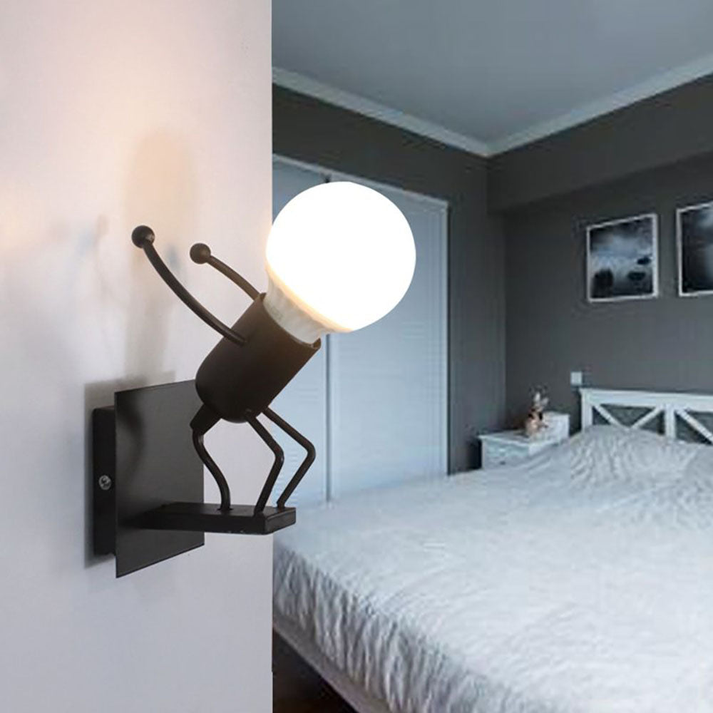 Luxo Lindo Metal LED Aplique de Pared Negro/Blanco
