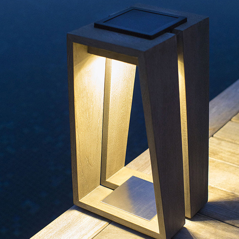 Ray Minimalista Cuboide Metal Acrílico Lámpara Exterior
