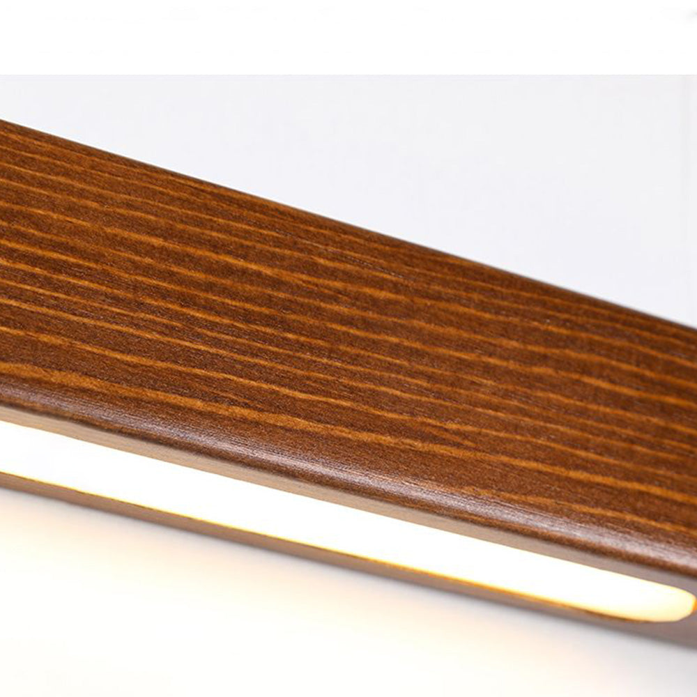 Muto Minimalista Lineal LED Madera Aplique de Pared Marrón/Madera