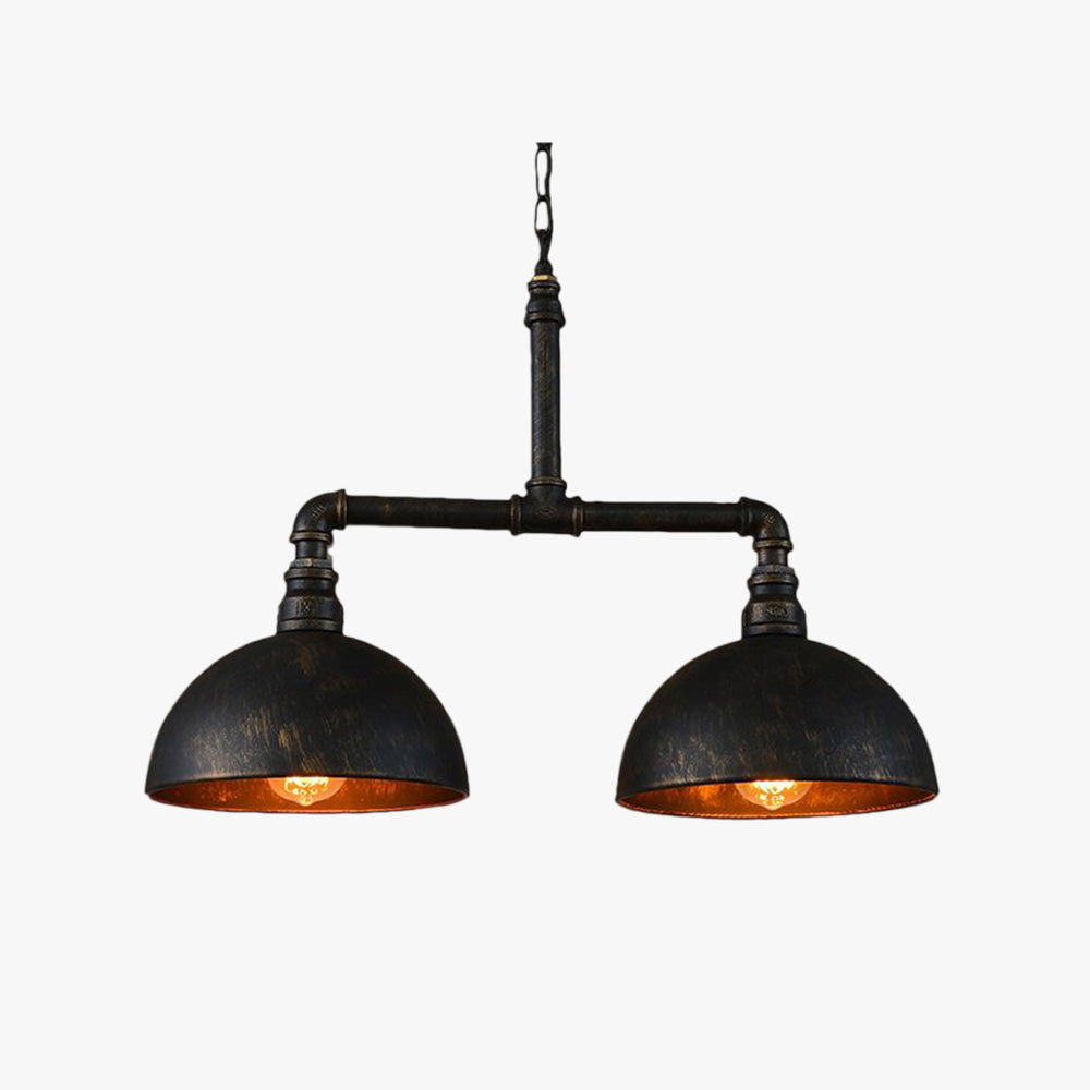Silva Retro Rural Industrial Metal Lámpara Colgante Negra