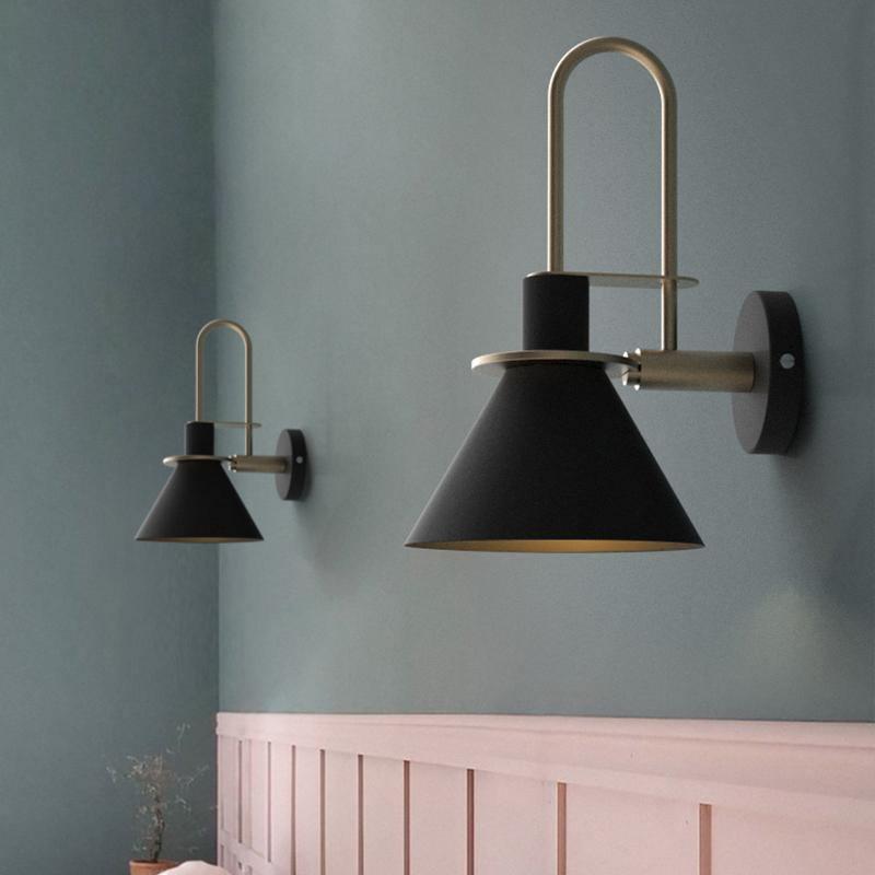 Solerine aplique de pared negro dorado minimalista