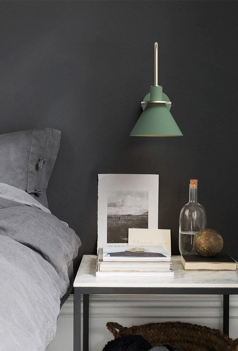 Solerine aplique de pared negro dorado minimalista
