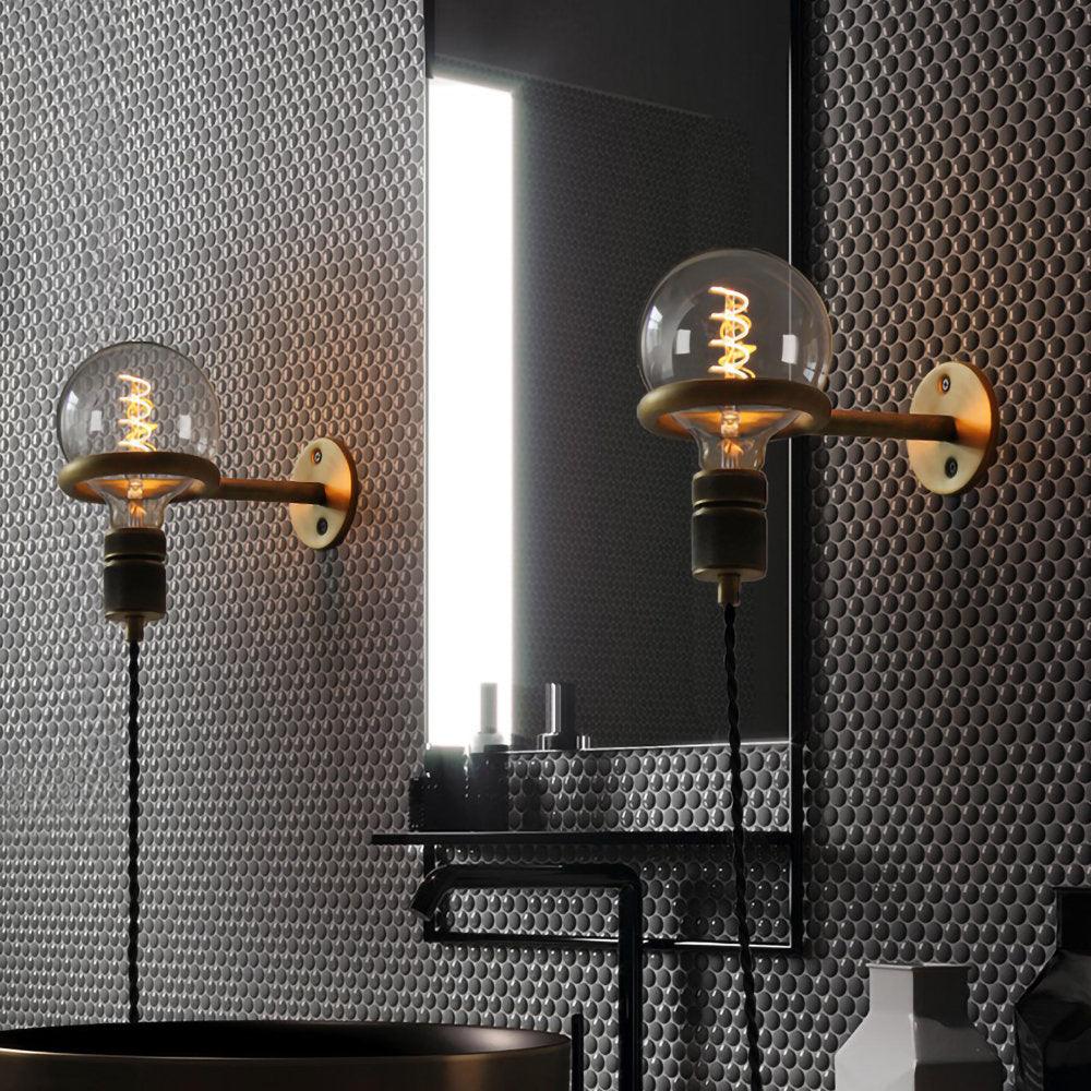 Evmaror aplique de pared elegancia minimalista de vidrio