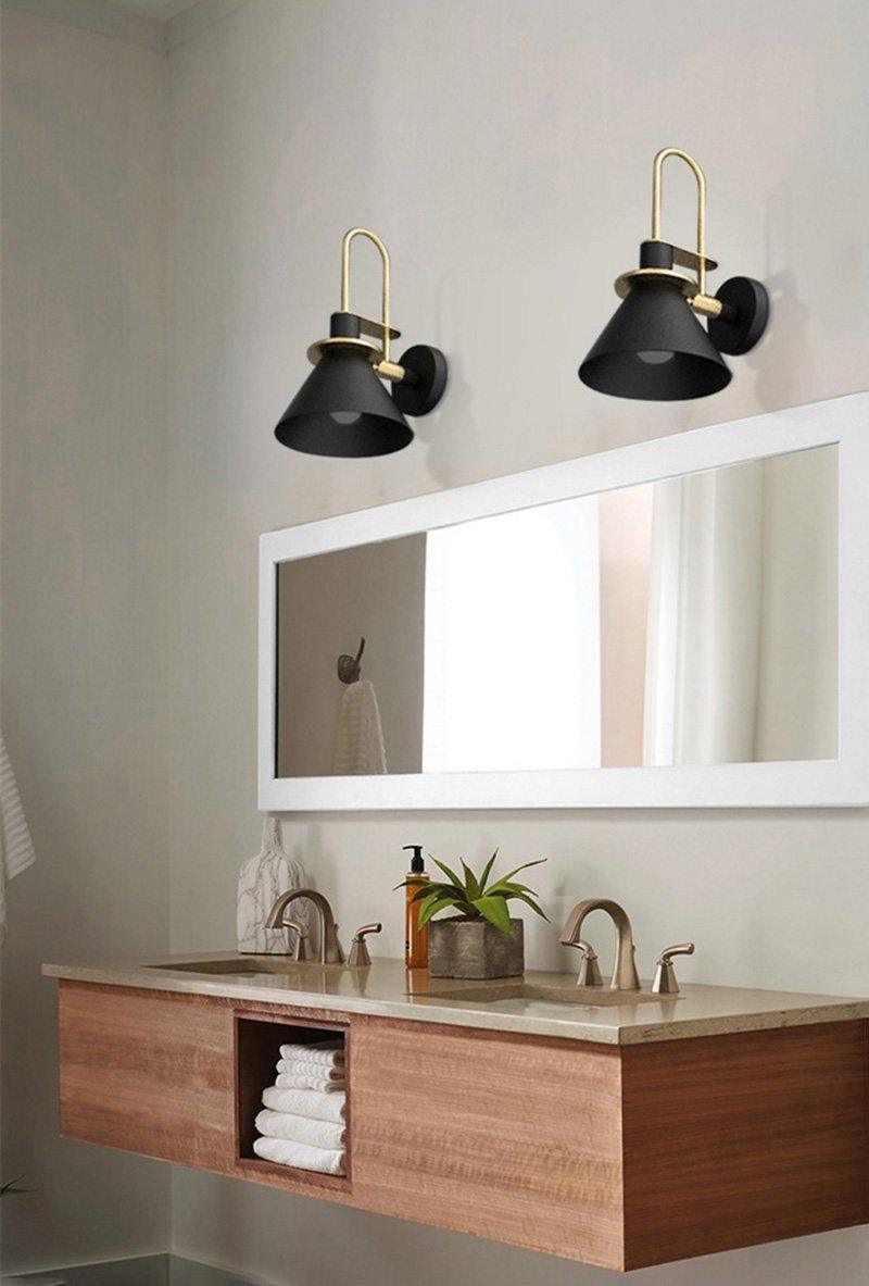 Solerine aplique de pared negro dorado minimalista
