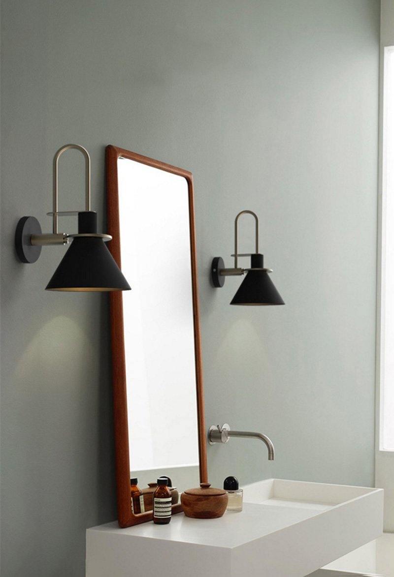 Solerine aplique de pared negro dorado minimalista