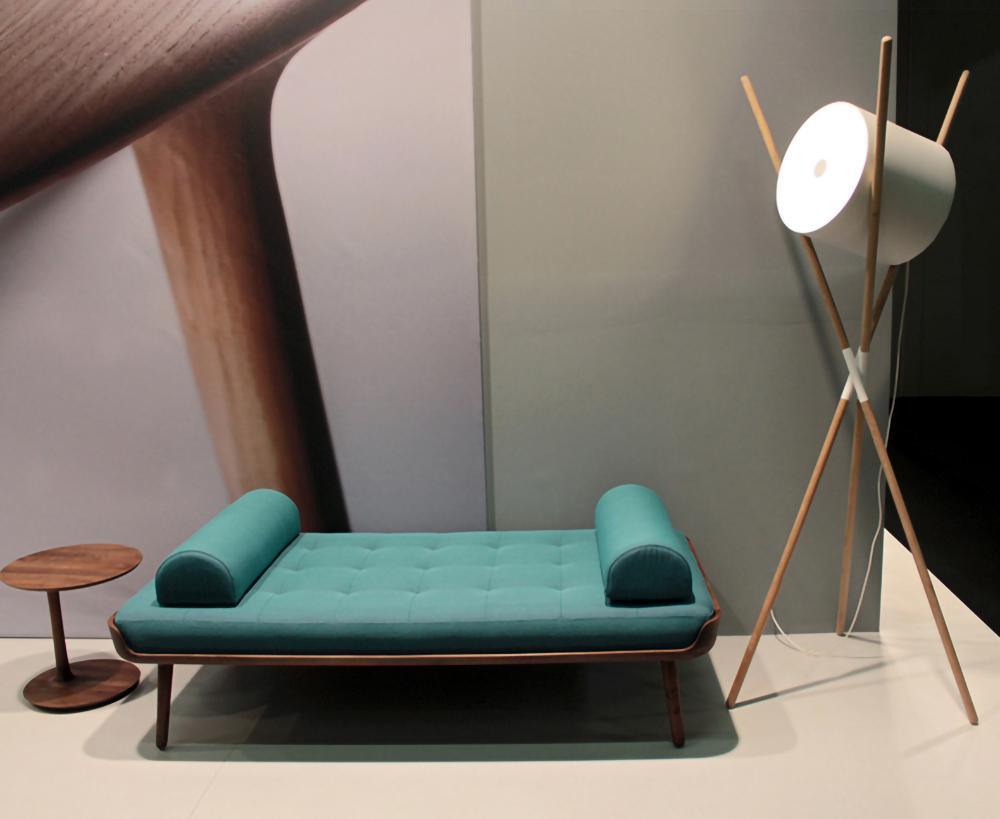 Syloena lámpara de pie contemporánea de madera