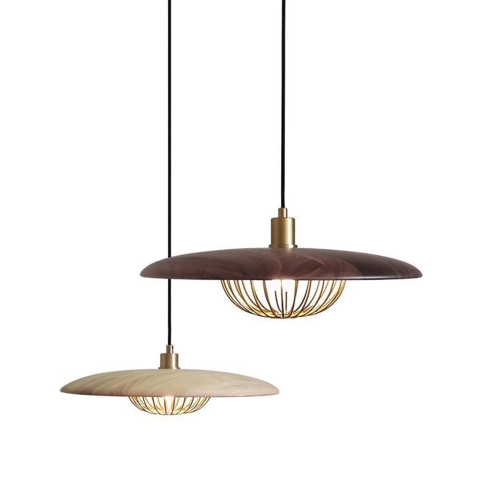 Rinoira lámpara colgante de madera estilo retro vintage