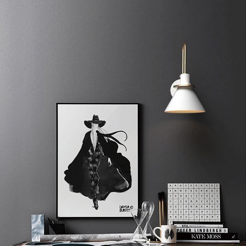 Solerine aplique de pared negro dorado minimalista