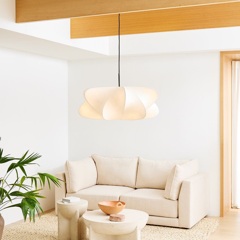 Luxe lámpara colgante contemporánea de seda