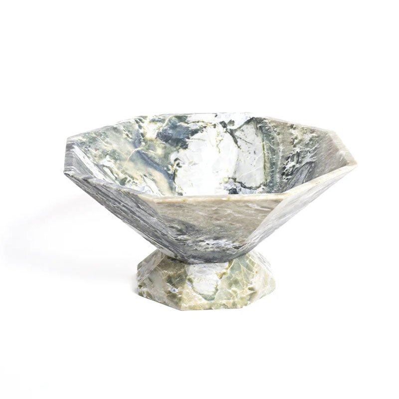Selinel Facet mármol Pedestal Bowl