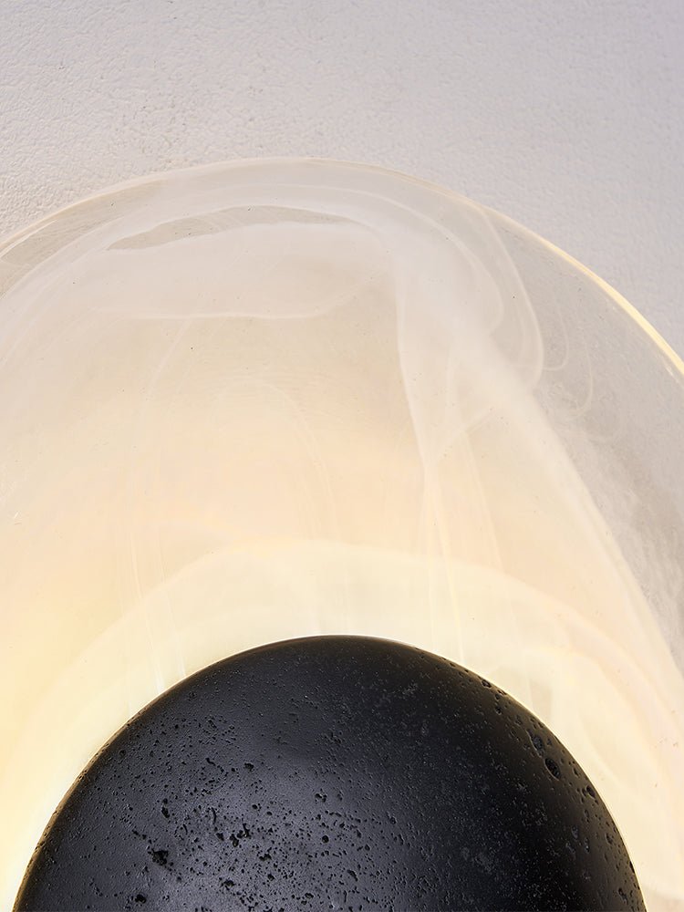 Orla Cosmica Eclipse negra travertino aplique de pared