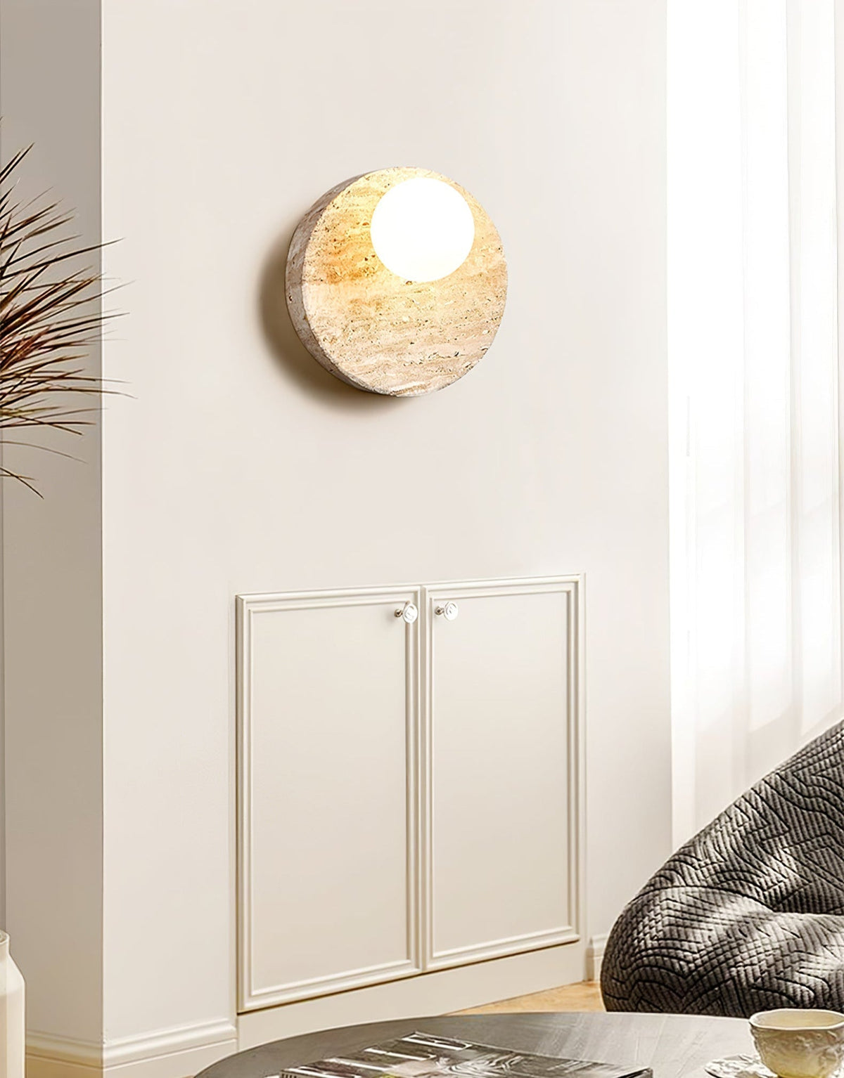 Kivros aplique de pared travertino