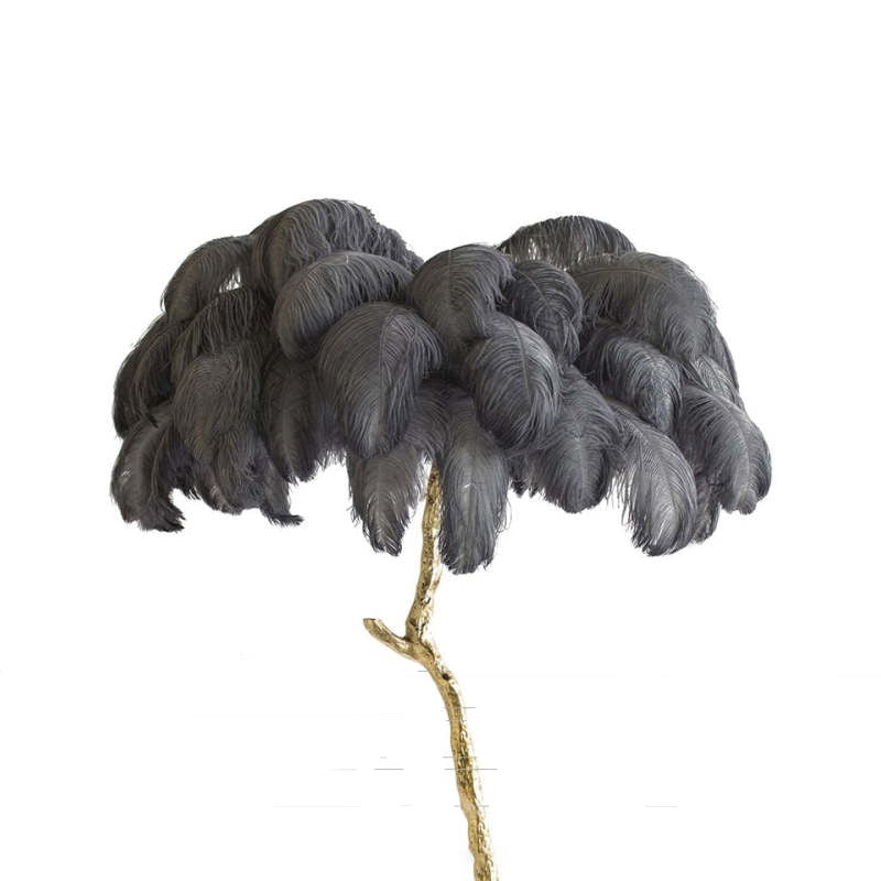 O'Moore Luxury Árbol Pluma/Resina Lámpara de Pie/Mesa