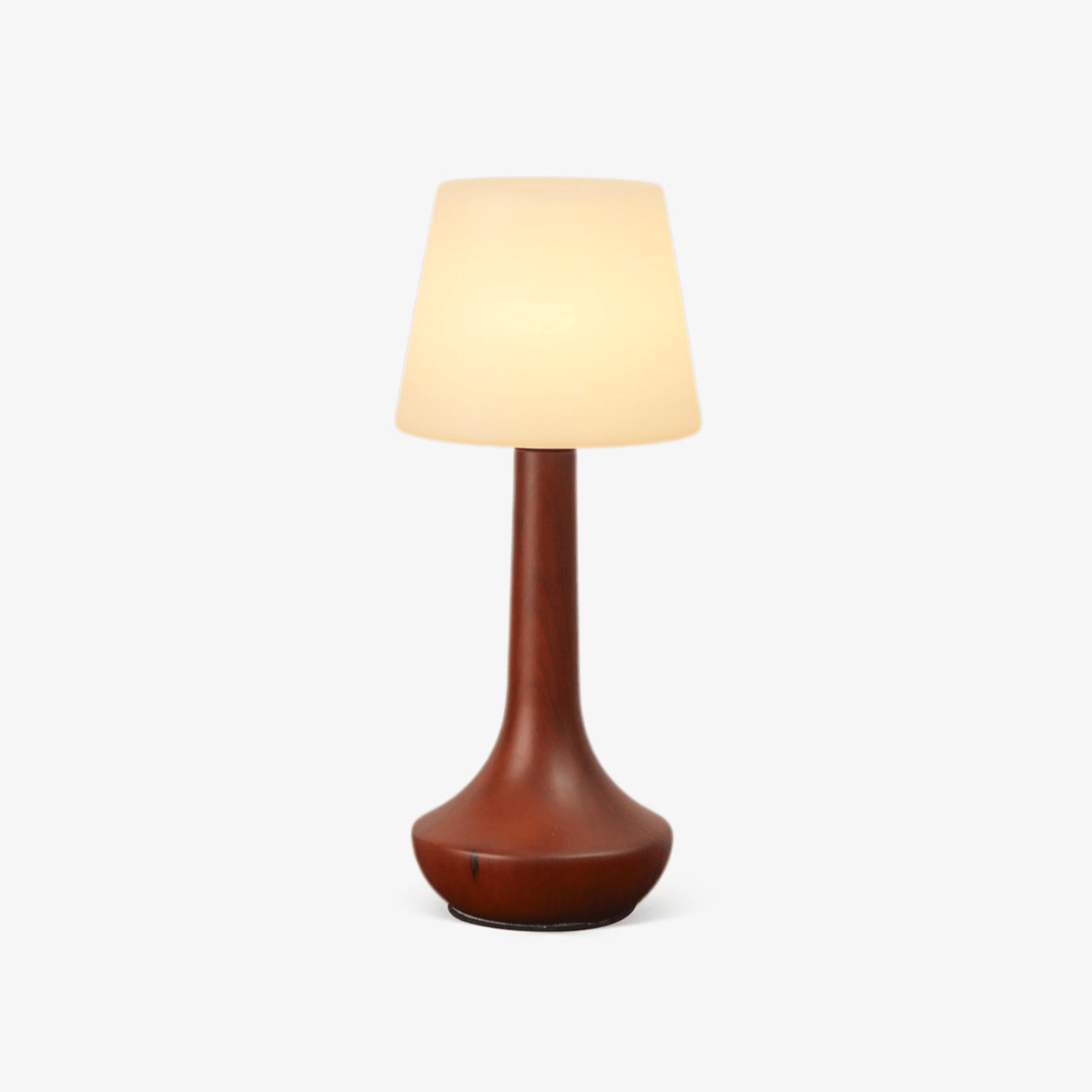 Bello lámpara de mesa de madera