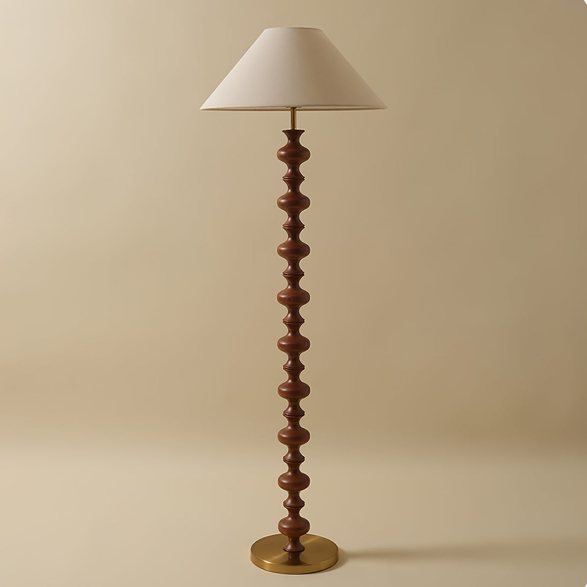 Sylirora lámpara de pie de madera y tejido