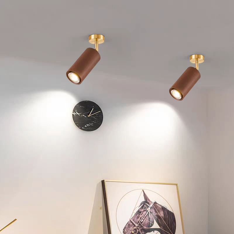 Elvarena Lámpara de riel LED de madera