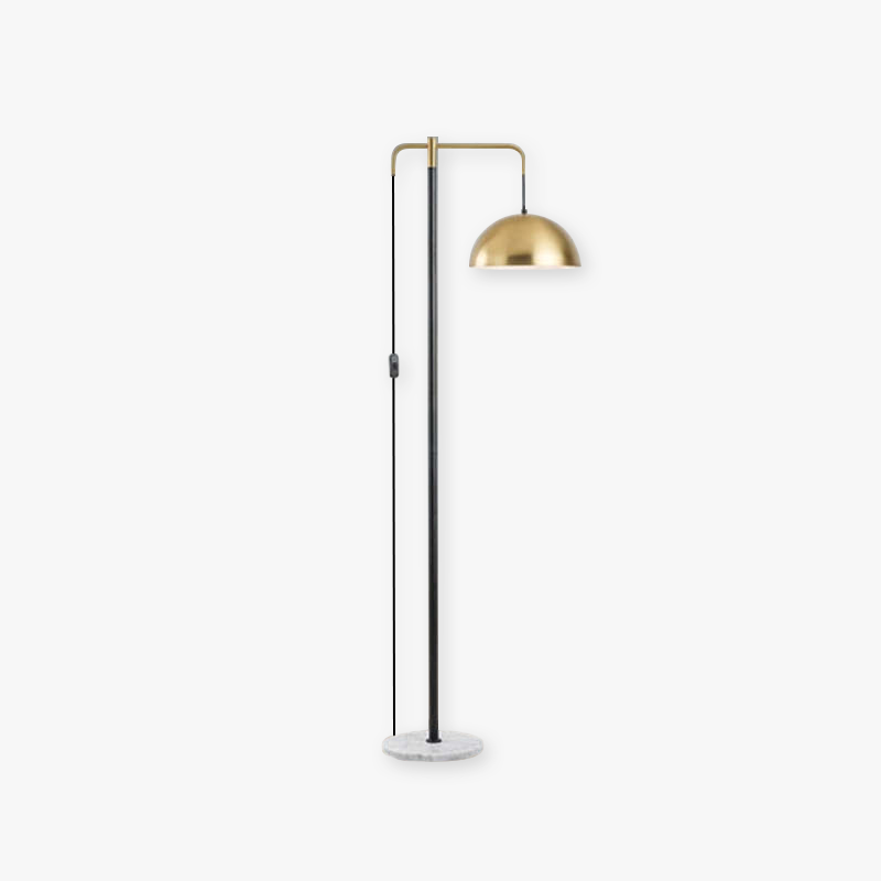 Mira Moderna Geométrica Metal LED Lámpara de Pie Dorada