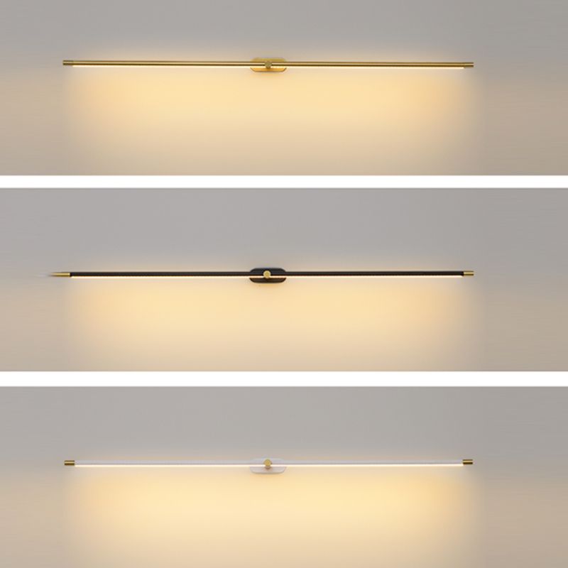 Arisha Lámpara de Pared Lineal Minimalista en Dorado y Negro