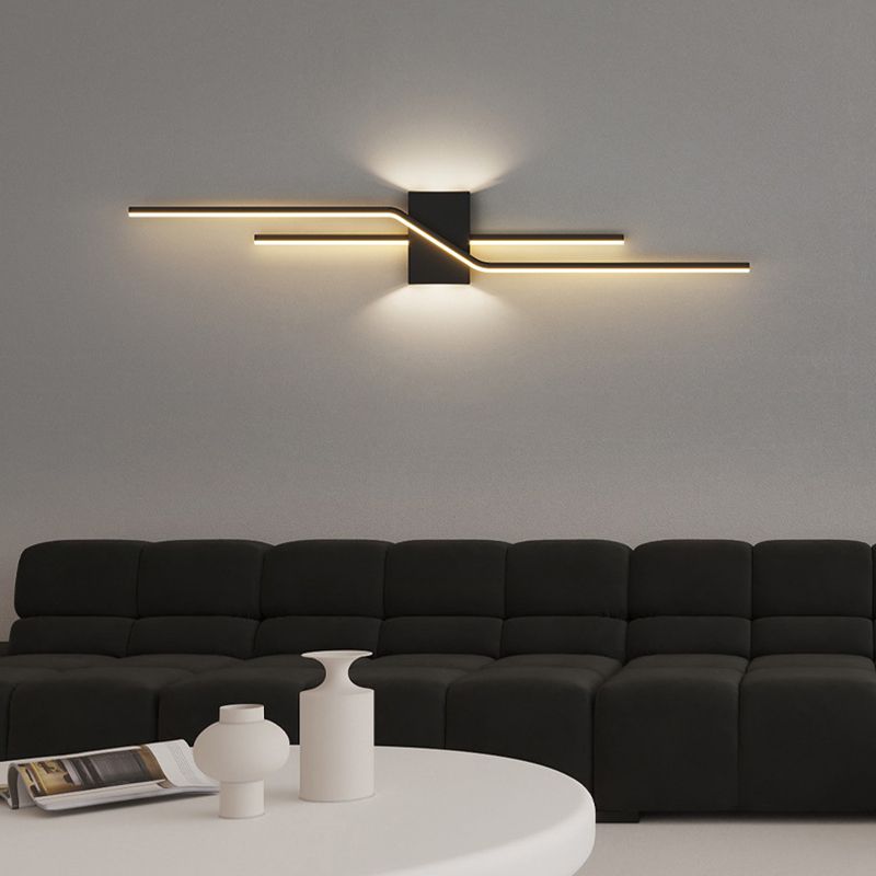 Arisha Aplique de Pared Minimalista Negro/Blanco Baño