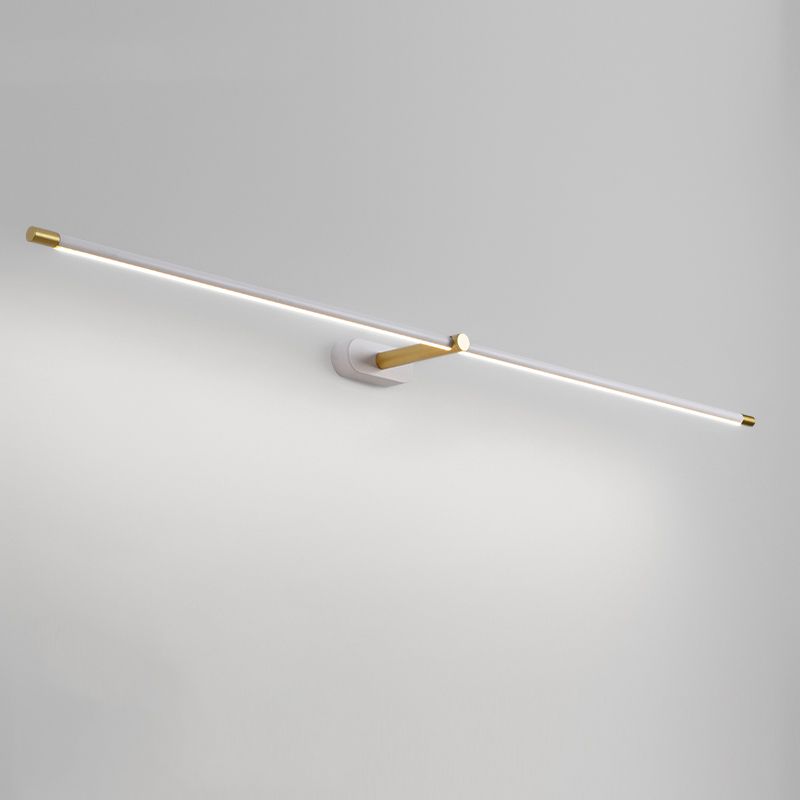 Arisha Minimalista Lineal Metal/Acrílico Aplique de Pared Blanco/Negro/Dorado