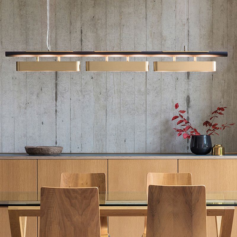 Arisha Minimalista Rectangular Metal Lámpara Colgante