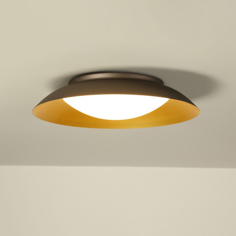 Arisha Moderna Redonda Metal LED Lámpara de Techo Cobre