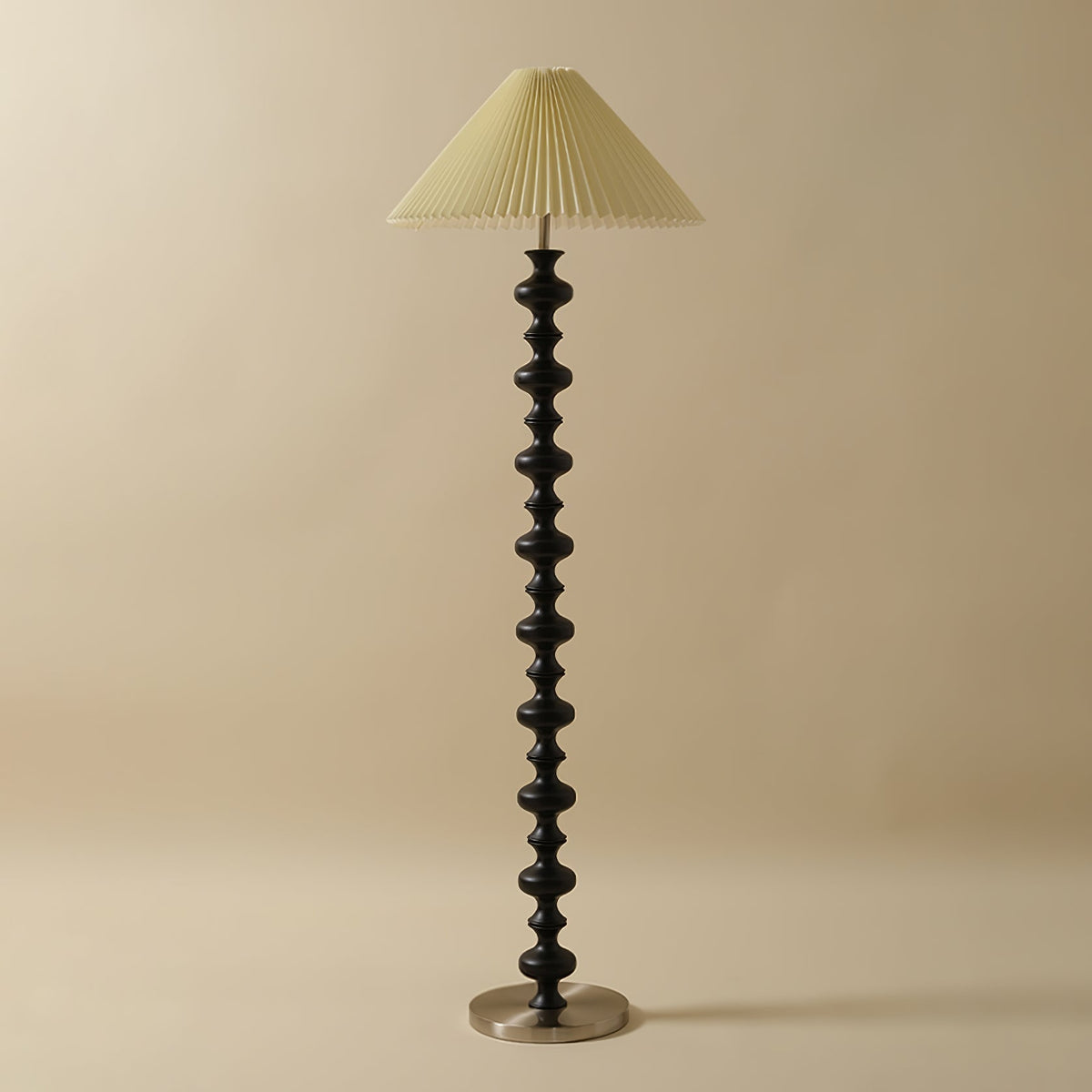 Sylirora lámpara de pie de madera y tejido
