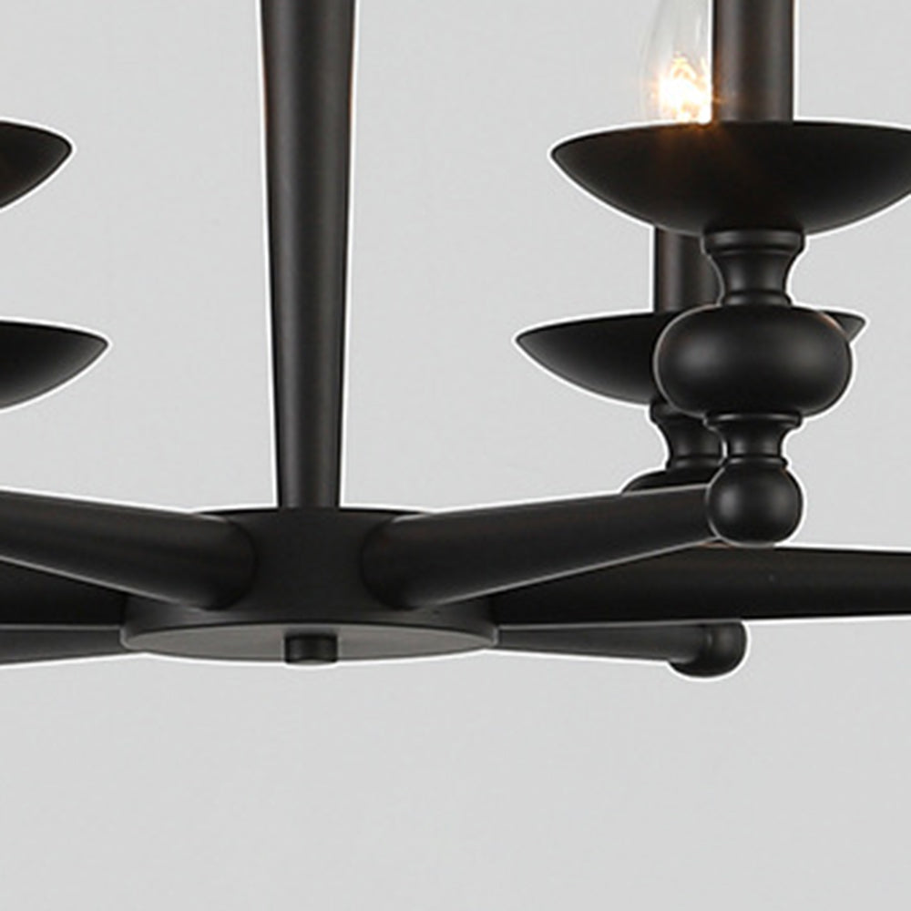 Silva Diseño Circulo Metal/Vidrio Lámpara colgante,Negra