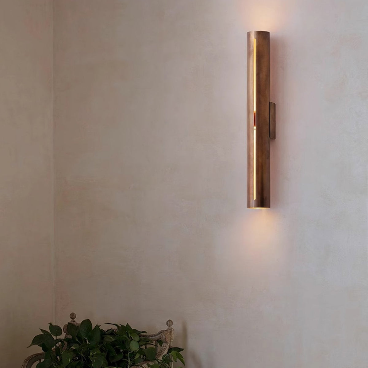 Avsilara aplique de pared moderno minimalista en latón con cilindro