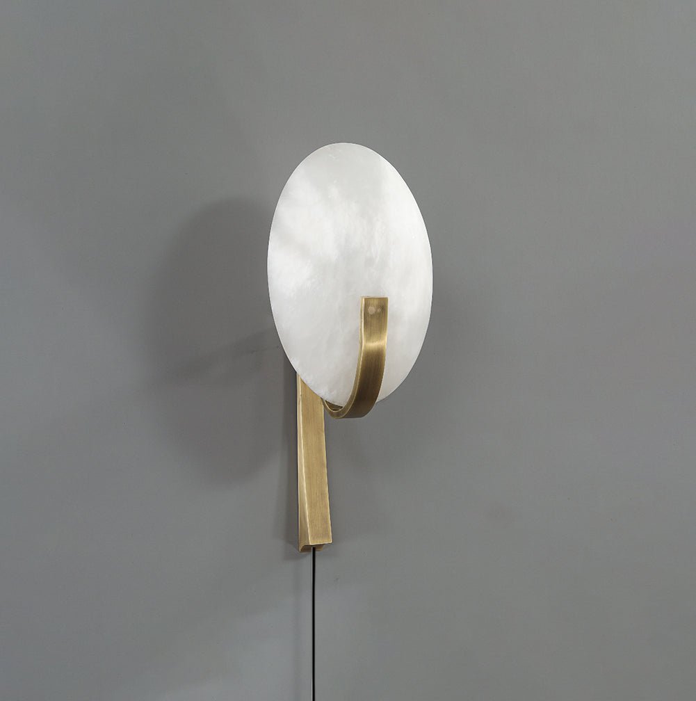 Avey aplique de pared moderno en alabastro con enchufe US