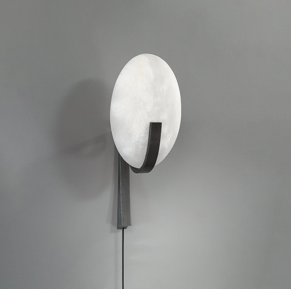 Avey aplique de pared moderno en alabastro con enchufe US