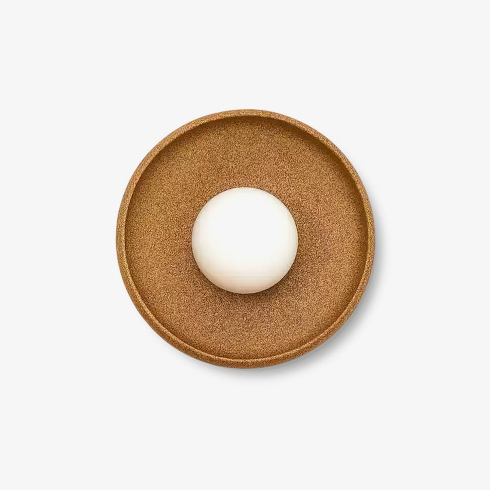 Civarir aplique de pared moderno minimalista redondo de vidrio y cerámica