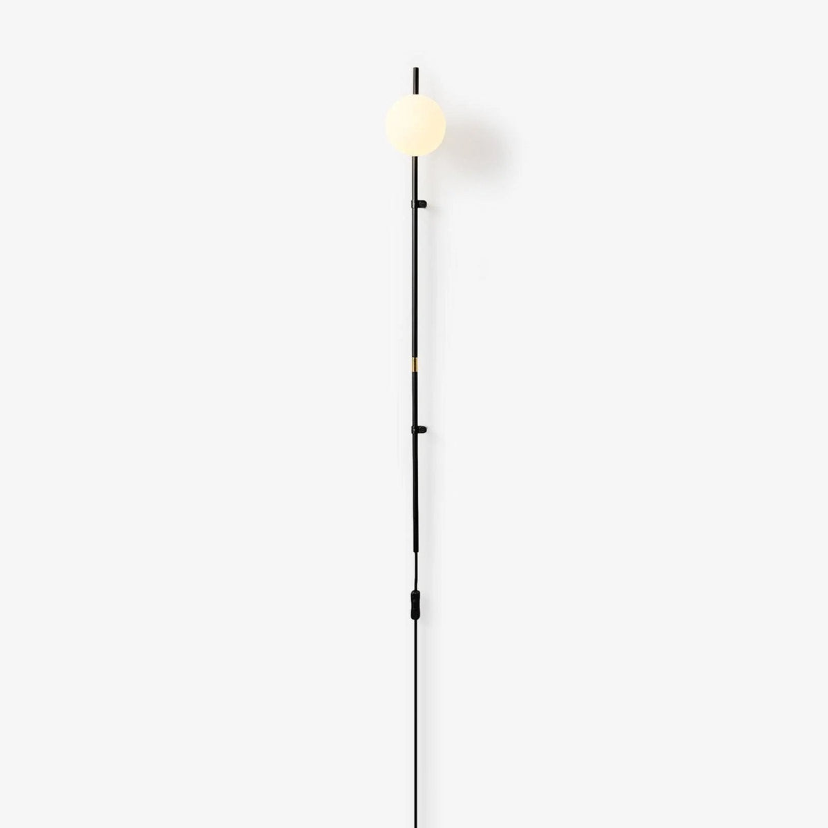 Curaeion aplique de pared moderno minimalista con vidrio y enchufe enchufable