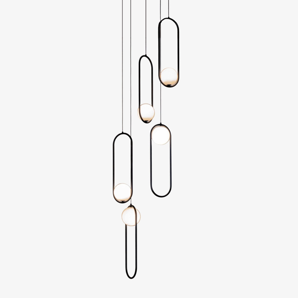 Cyvora lámpara de araña moderna minimalista combinación de vidrio