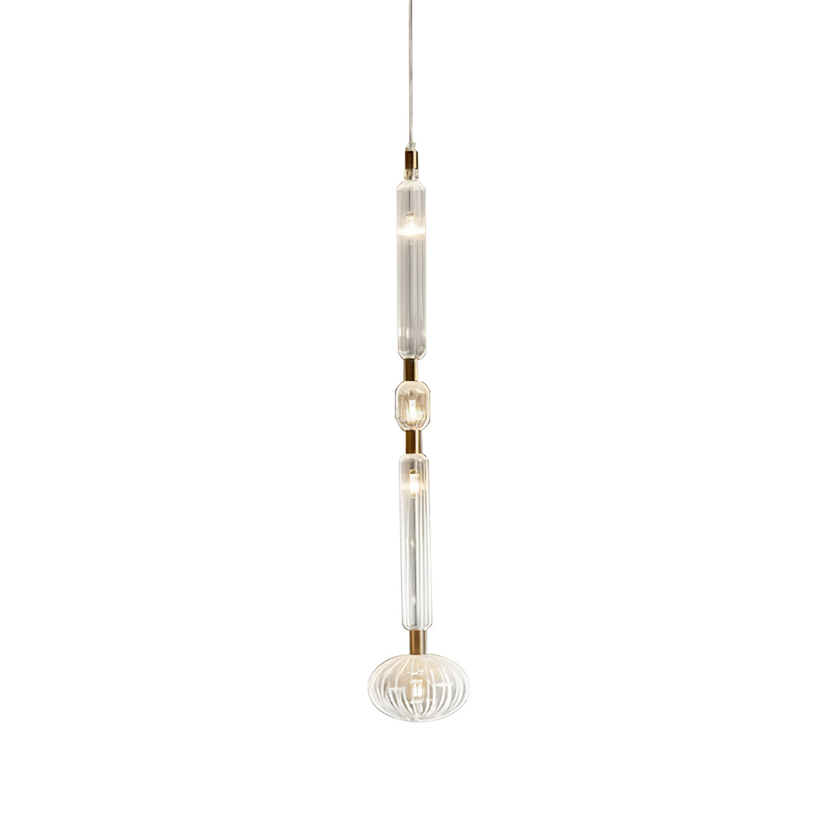 Tika lámpara colgante cristal Cylinder Cipher Contemporary