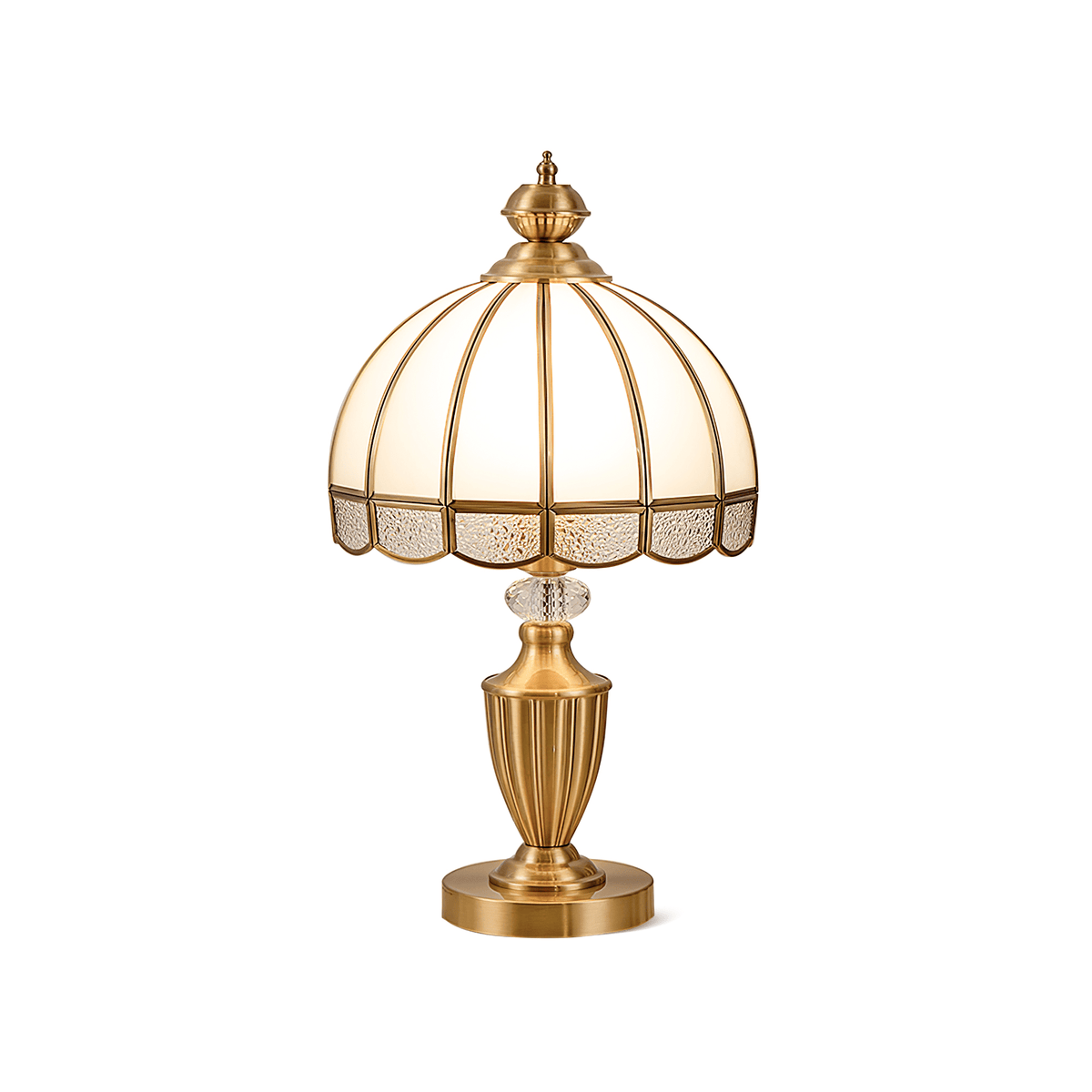 Opaline lámpara de mesa de vidrio clásica
