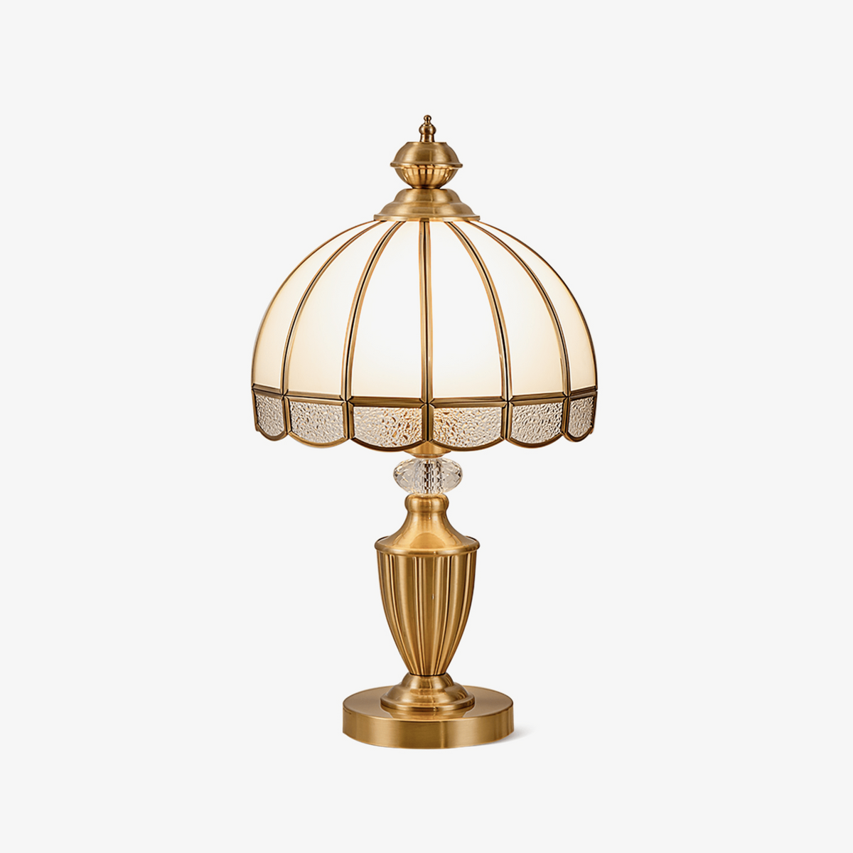 Opaline lámpara de mesa de vidrio clásica