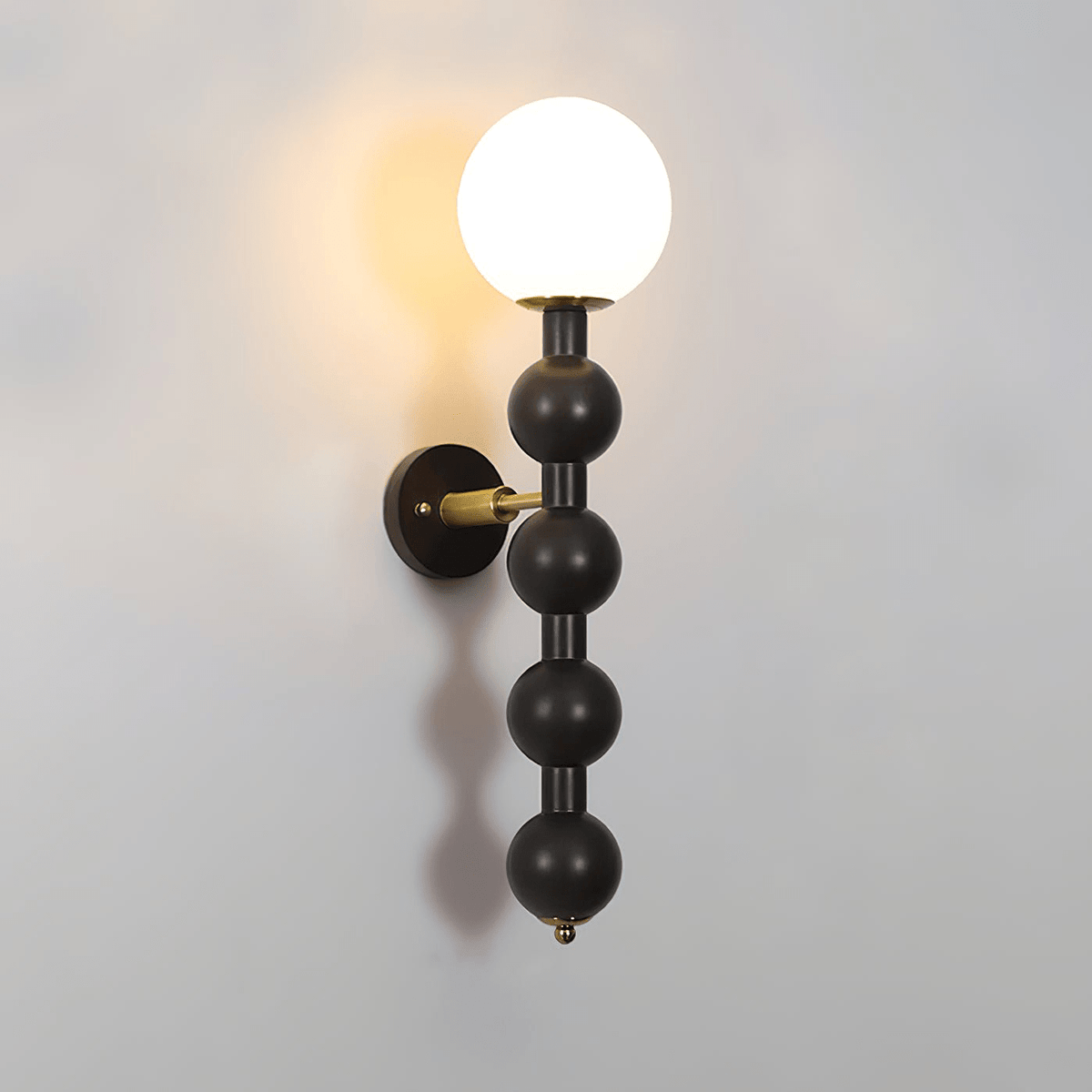 Olaeia aplique de pared moderno minimalista con pantalla de vidrio y madera