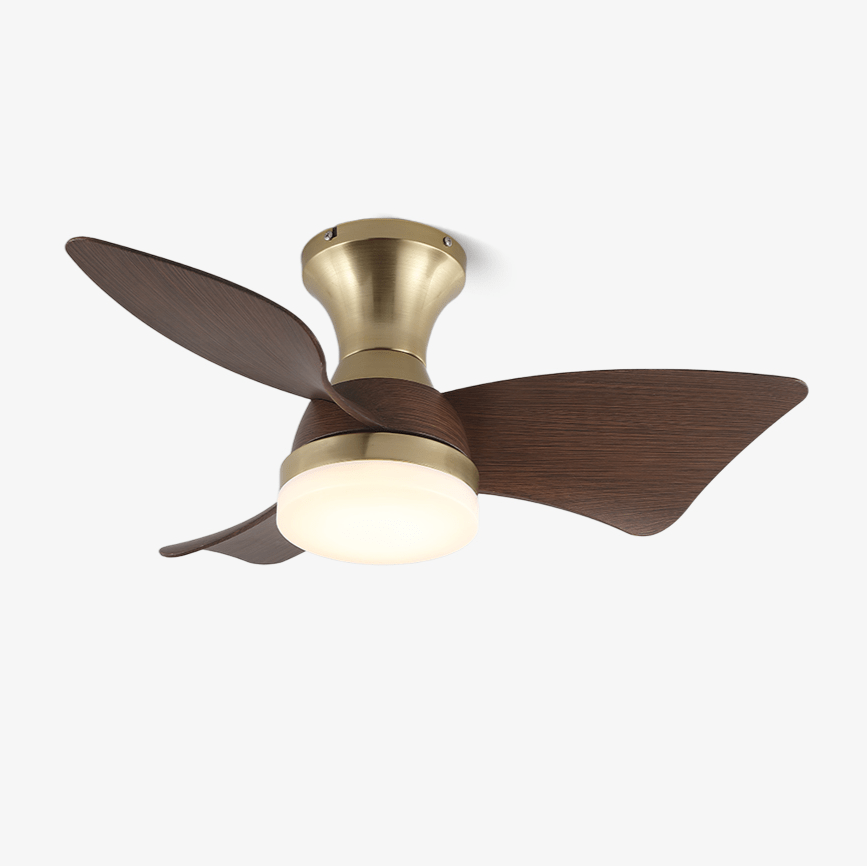Aureon ventilador de techo con luz moderno de madera
