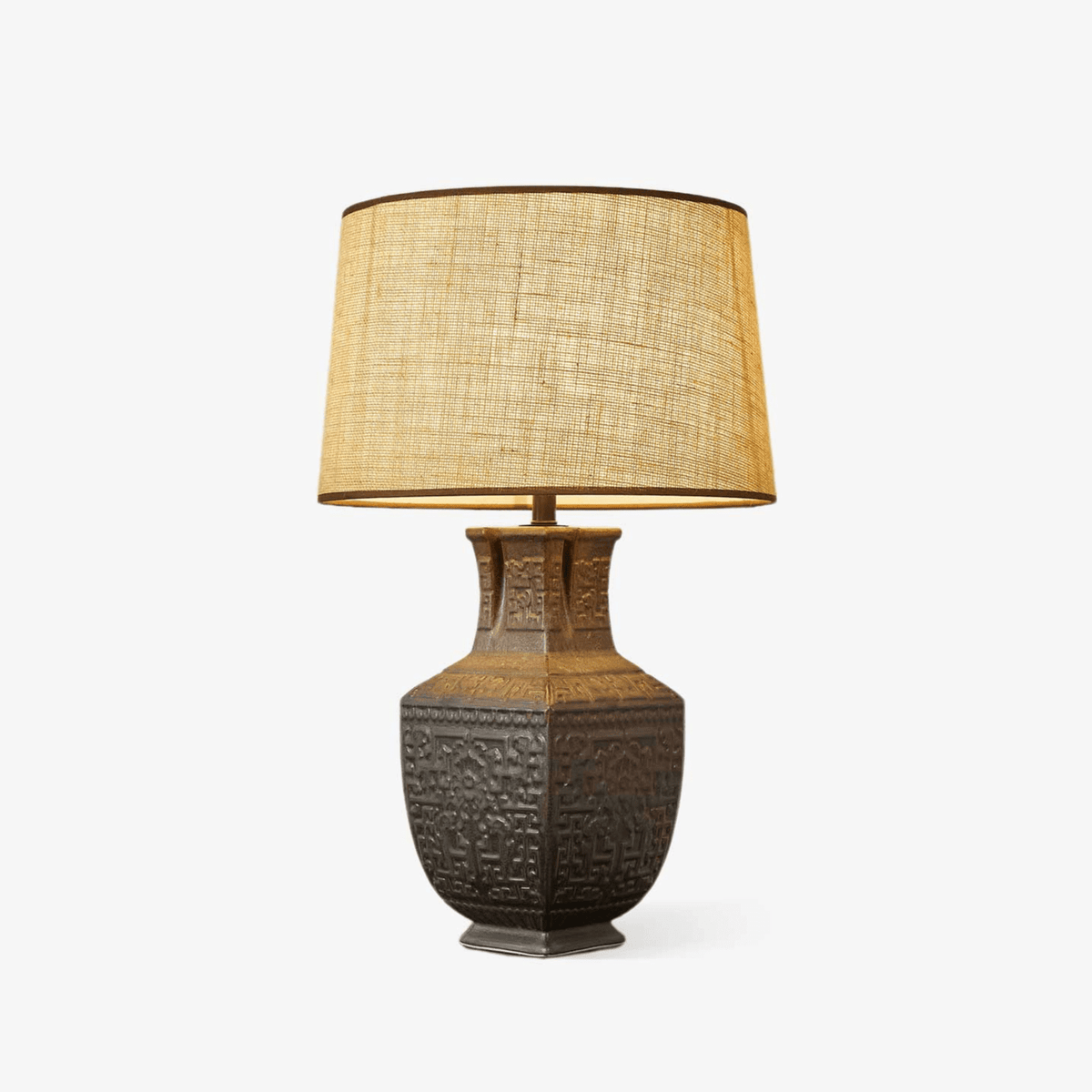Echo lámpara de mesa vintage de tejido