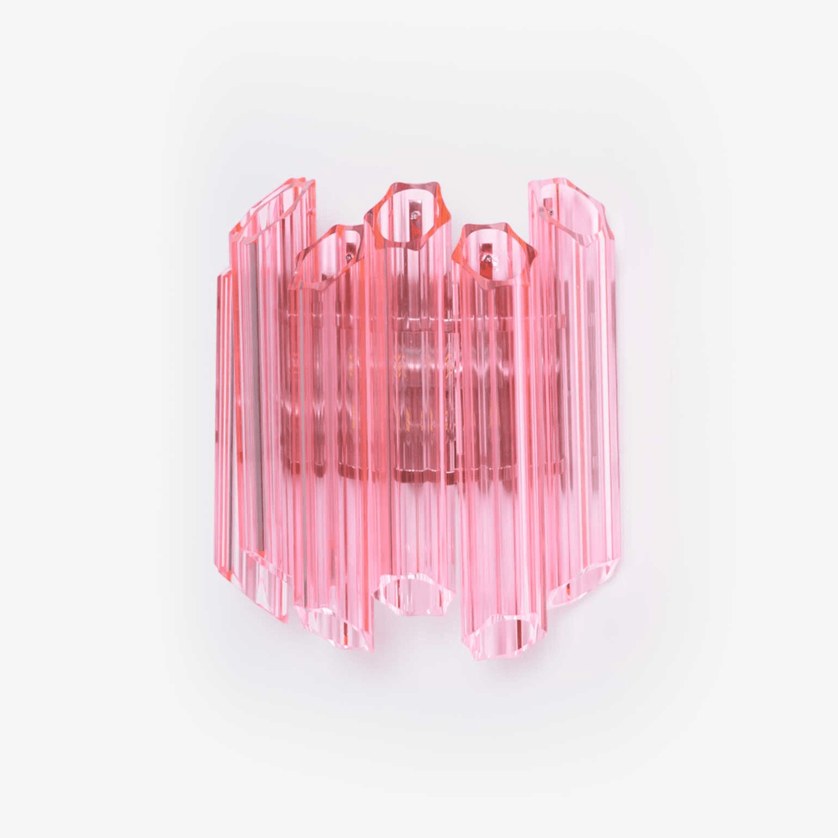 Aurora aplique de pared Tubo de vidrio Murano rosa