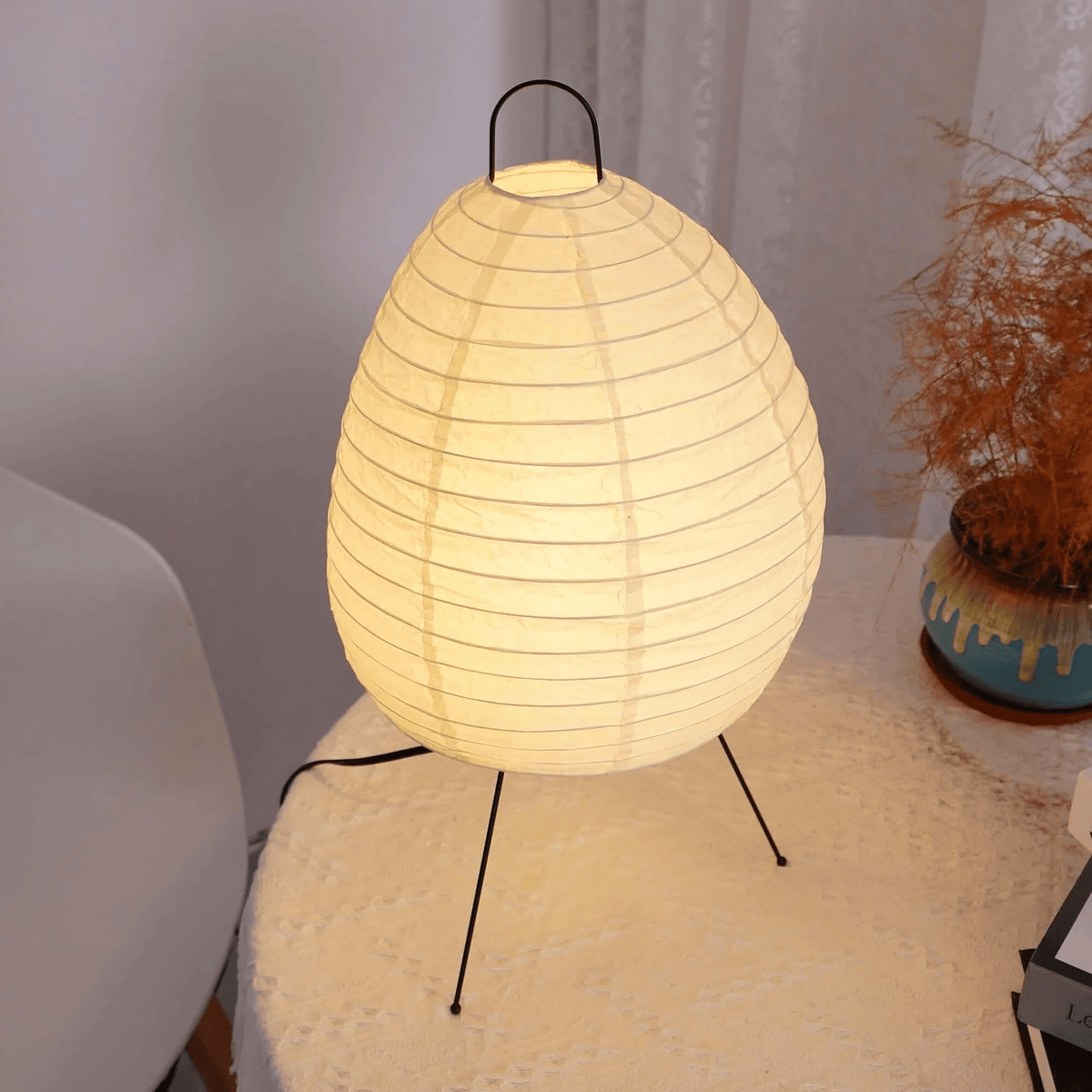 Elaris lámpara de mesa moderna de papel de arroz