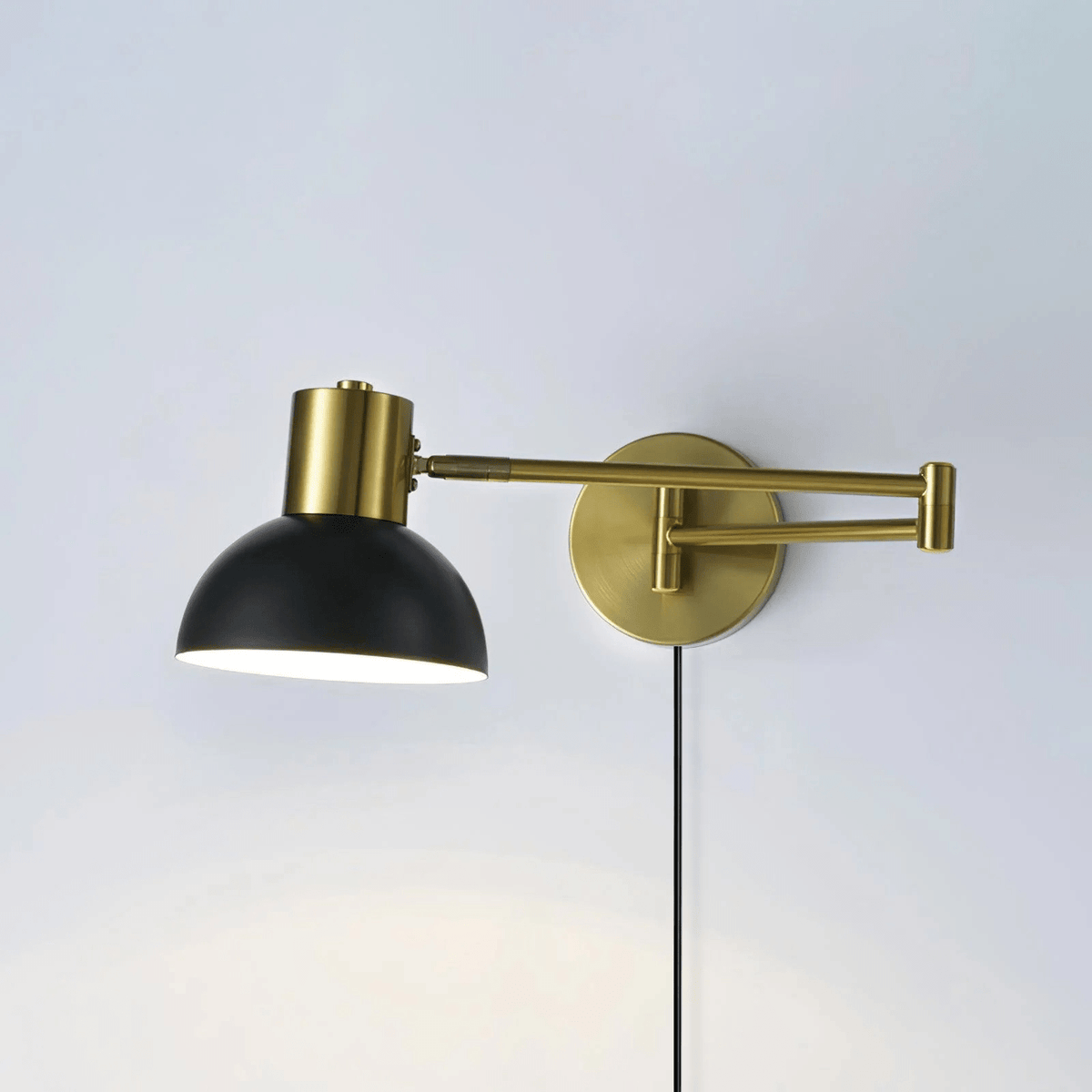 Nox aplique de pared regulable con brazo enchufe enchufable